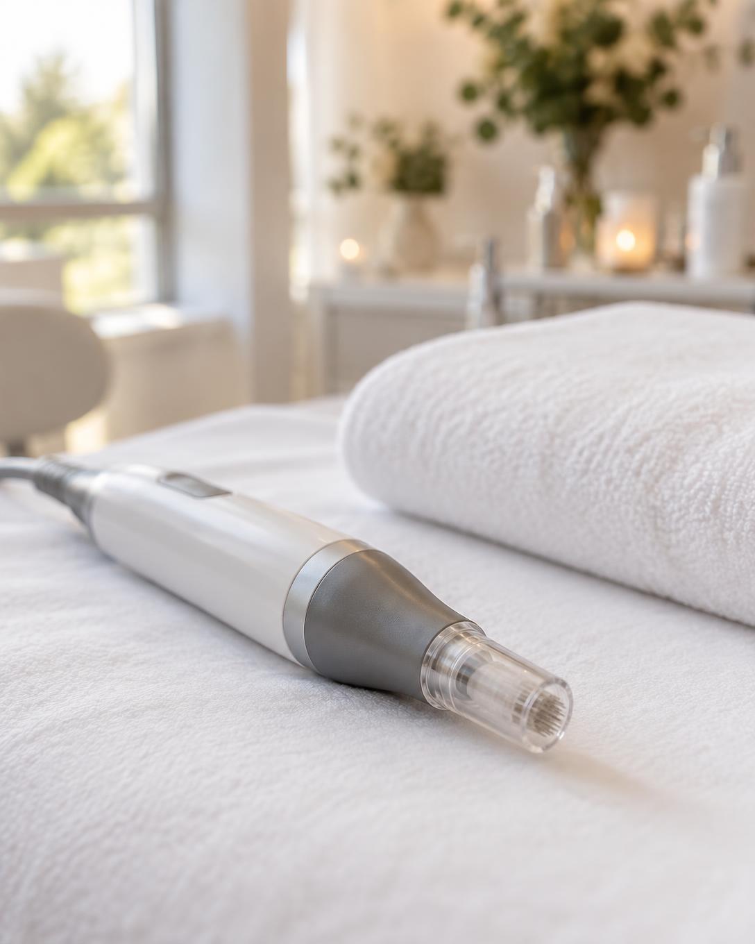 Dermapen-enhet klar på behandlingsbenken
